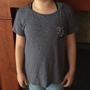Gray top size kids 12
